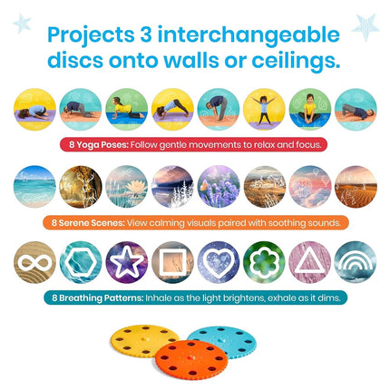 Learning Resources Calming Moments Projector, Ages 3+, Calming Toys for Kids, Mindfulness & Night Light with Soothing Sounds, Blue