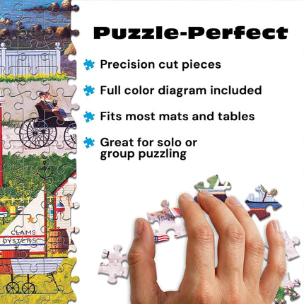 Buffalo Games – Charles Wysocki - Cricket Hawk Habor - Siver Select 1000 Piece Jigsaw Puzzle - Colorful Puzzles for Adults – Precision-Cut Pieces