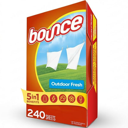 Bounce Fabric Softener and Dryer Sheets, Outdoor Fresh, 240 Count
