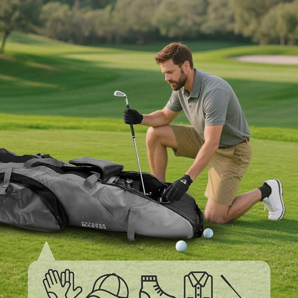 OutdoorMaster Padded Golf Travel Bag with Reinforced Wheels