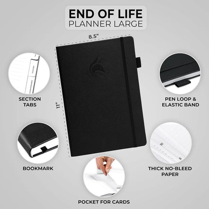 Clever Fox End of Life Planner (Black, A4 (8.5'' x 11'')), (CFELP)