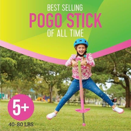 Flybar Maverick Pogo Stick for Kids Ages 5+, 40 to 80 Pounds, Perfect for Beginners, Easy Grip Handles, Anti-Slip Pegs, Outdoor Toys for Boys, Jumper Toy for Girls, Outside Toys for Kids