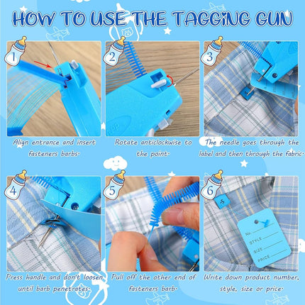 Chumia 3576 Pcs Chumia Stitch Gun for Clothes, Tagging Gun, Sky Blue
