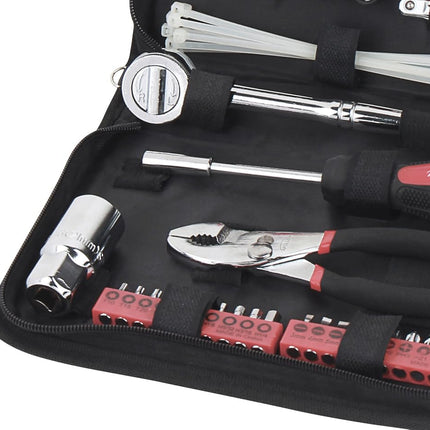 Apollo Tools DT9775 56 Piece Metric Auto Tool Kit in Compact Zippered Case with Most Useful Mechanics Tools