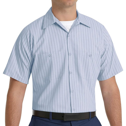 Red Kap Men's Industrial Stripe Work Shirt - Multi - Medium