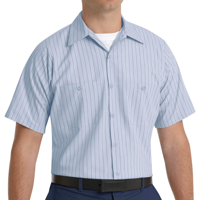 Red Kap Men's Industrial Stripe Work Shirt, Light 