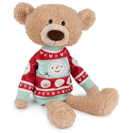GUND Toothpick with Holiday Sweater, Classic Teddy Bear Stuffed Animal for Ages 1 and Up, Beige/Red/White, 15�