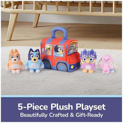 GUND Bluey 5-Piece Plush Playset, Official Bluey Stuffed Animals and Sensory Toys for Babies and Toddlers, 7”