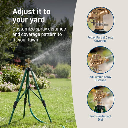 Orbit 56667N Zinc Impact Sprinkler on Tripod Base