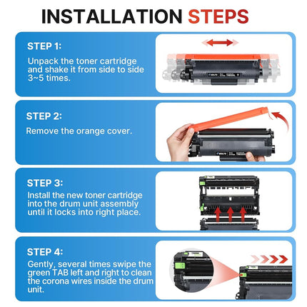 TN830XL TN830 Toner Cartridges - Replacement Compatible for Brother TN830 TN-830 TN830XL Compatible with HL-L2460DW DCP-L2640DW HL-L2405W HL-L2400D HL-L2480DW MFC-L2820DW Printer (1 Black)