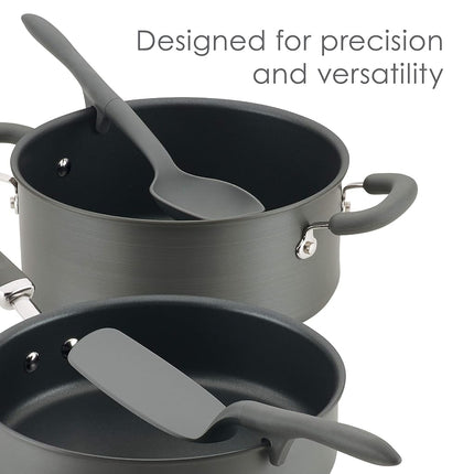 Rachael Ray – Ensemble de 3 spatules et cuillères de cuisine, outils et gadgets (gris)