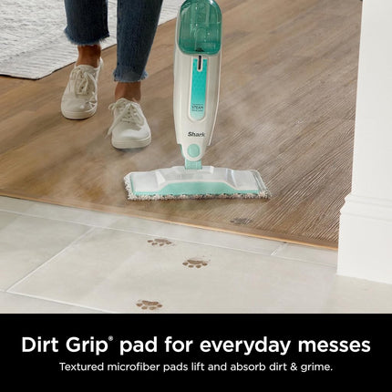 Shark Genuine Steam Mop Replacement Pads 2 Pack – Includes 1 Dirt Grip and 1 Scrub Pad, Machine Washable, Designed for Sealed Hard Floors, Compatible with Shark S1000 and S2000 Series ONLY,1153FCS2000