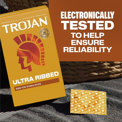 Trojan Ultra Ribbed, 36ct