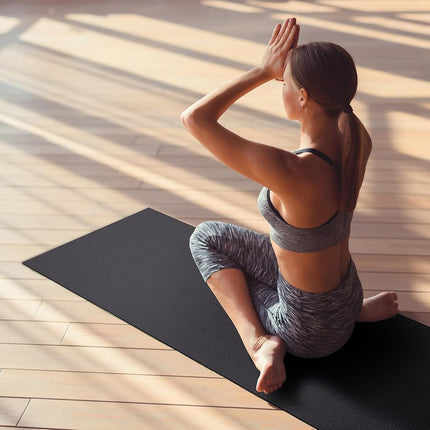 Fitvids 1/4-inch Thick High Density Exercise Yoga Mat with Carrying Strap