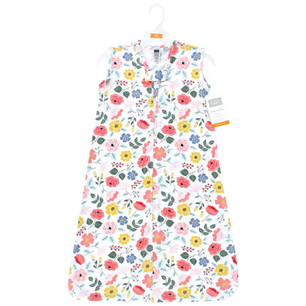 Hudson Baby Unisex Baby Cotton Sleeveless Wearable Sleeping Bag, Sack, Blanket, Modern Botanical, 12-18 Months