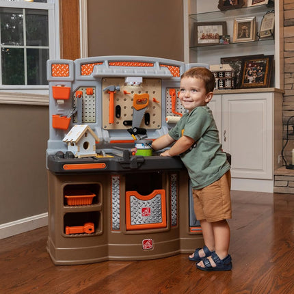 Step2 Big Builders Pro Toy Workbench | Workbench for children incl. 45-piece accessory set | Plastic toys