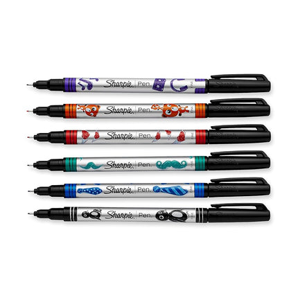 SHARPIE Pen, Fine Point, 6-Pack, Assorted Colors (1924215)
