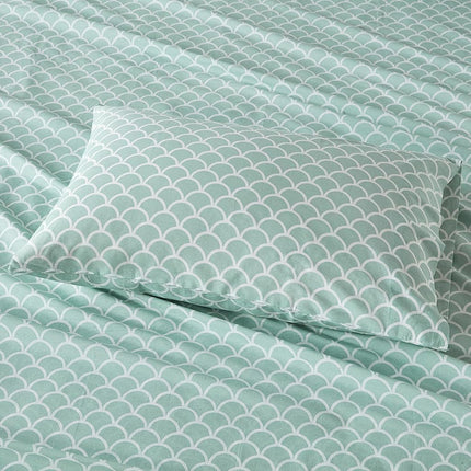 Comfort Spaces 100% Cotton Sheet Set Breathable, Lightweight, Soft with 14" Elastic Pocket Fits up to 16" Mattress, All Season Cozy Bedding, Matching Pillow Case, Cal King Scales 4 Piece