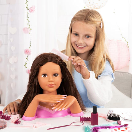 Bayer Charlene Magic Nails, Hair Styling Head with Hands, 27cm