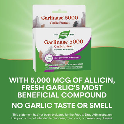 Nature's Way Garlinase, 100 Enteric-coated Tablets (Formerly Enzymatic Therapy) (Packaging May Vary)