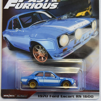 Hot Wheels Fast & Furious Premium Fast Imports, Ford Escort Rs 1600 bleu 1970 3/5