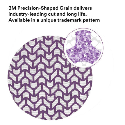 3M Xtract Cubitron II Net Disc 710W,Dust Free Sanding, 150+, Die 300V, 3 in x NH (76.2 mm x NH), Purple,50 Pack
