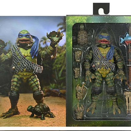 Neca - TMNT x Universal Monsters - Leonardo As The Creature 7 Inch Action Figure
