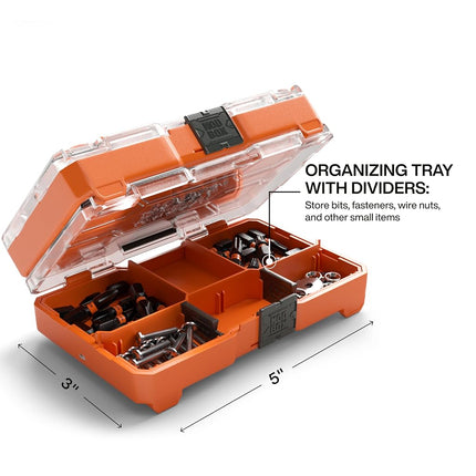 Klein Tools 33001S 20-Piece Impact Driver Bit Set, Slim PH2 T25 ProFlex Bit Set, MODbox Compatible Storage Case, Phillips and TORX Bits, Organizing Bin and Tray