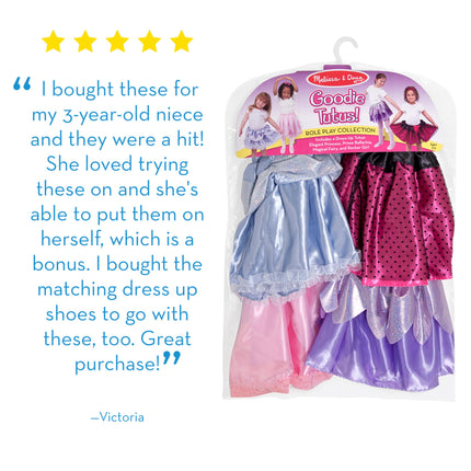 Melissa & Doug Role Play Collection Goodie Tutus! (Pretend Play, 4 Dress-Up Costume Skirts)