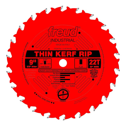 Freud LU87R009 9-Inch 22 Tooth ATB Thin Kerf Rippi