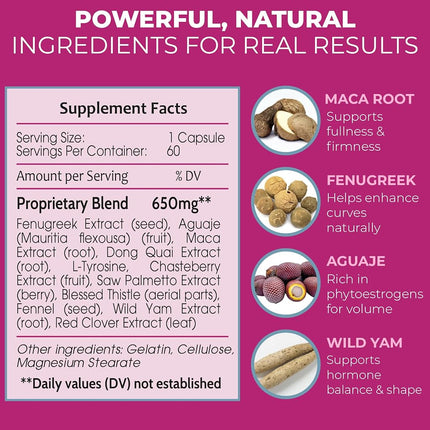 Booty Magic Ultra Butt Enhancement Pills - 2 Month Supply