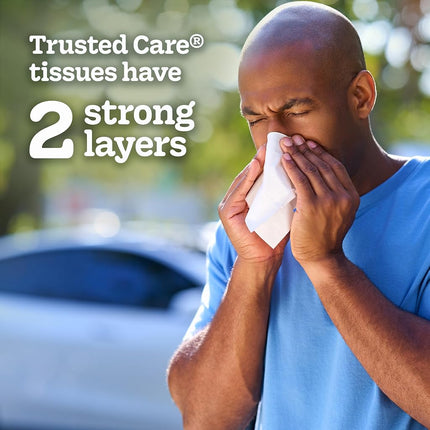 Kleenex Trusted Care Facial Tissue, 8.20" x 8.40", White 12 per Carton