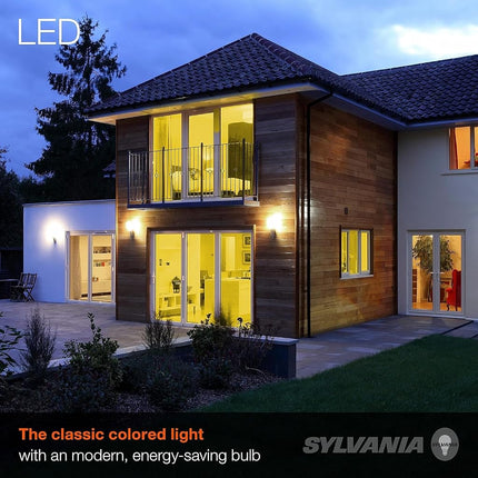 Sylvania LED Yellow Glass Filament A19 Light Bulb, Dimmable, Efficient 4.5W, E26 Medium Base, 1 Pack