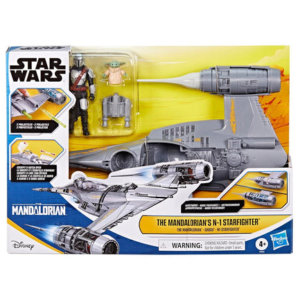 Star Wars Epic Hero Series The Mandalorian's N-1 Starfighter Set, Action Figure Toys for 4+ Year Old Boys and Girls