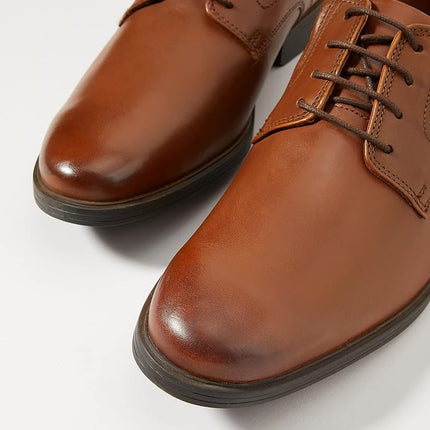 Clarks Men's Whiddon Plain Oxford, Dark Tan Leather, 7.5 UK