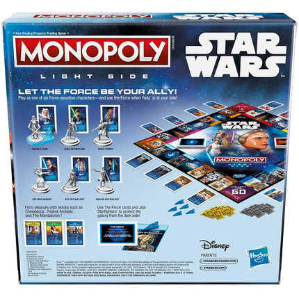 Hasbro Gaming Monopoly: Star Wars Light Side Edition Board Game for Families and Kids Ages 8 and Up,Star Wars Jedi Game for 2-6 Players,Family Games