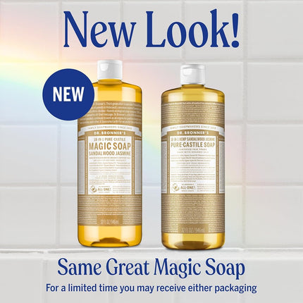 Dr. Bronner's 18-in-1 Pure Castile Liquid Soap - Sandalwood Jasmine, 946ml