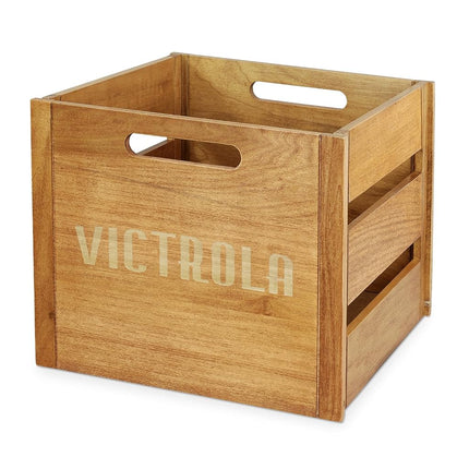 Victrola Wooden Record Crate, Wood color