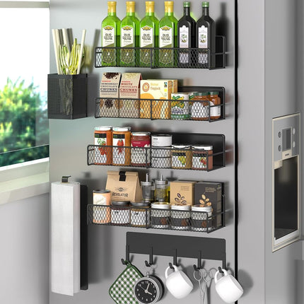DTUQYX Magnetic Spice Rack for Refrigerator, 7 Pac