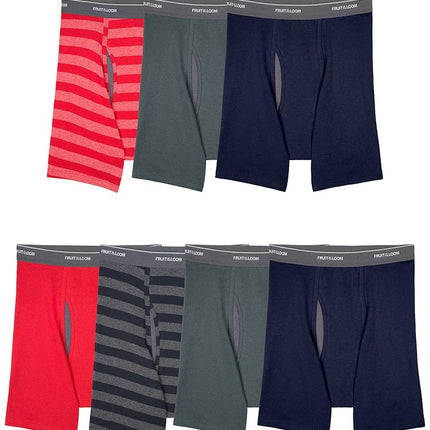 Fruit of the Loom Men's Coolzone Boxer Briefs, 7 Pack - Stripe/Solid, XL UK