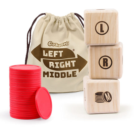 GoSports Left Right Middle Giant Dice Game - 3.5" 