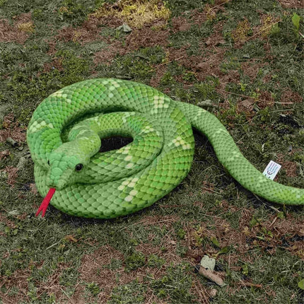 Xshelley 120 inch high Simulation Extra Long Snake, Soft Plush Toy, Snake Stuffed Animal, Large Stuffed Animal Toy, Children's Toy Gift (Green)