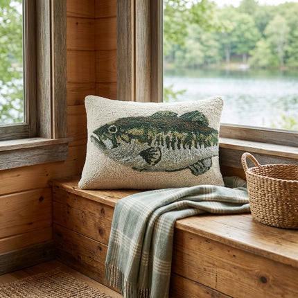 Makers Collective The Pillow Shoppe Lakeside Collection Decorative Pillow, Bass