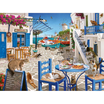 Ravensburger Cat's of Mykonos, Greece - 1500 Piece Jigsaw Puzzle for Adults and Kids Age 12 Years Up