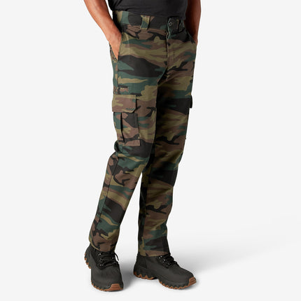 Pantalones cargo ajustados para hombre Dickies, camuflaje verde cazador, 36W x 30L
