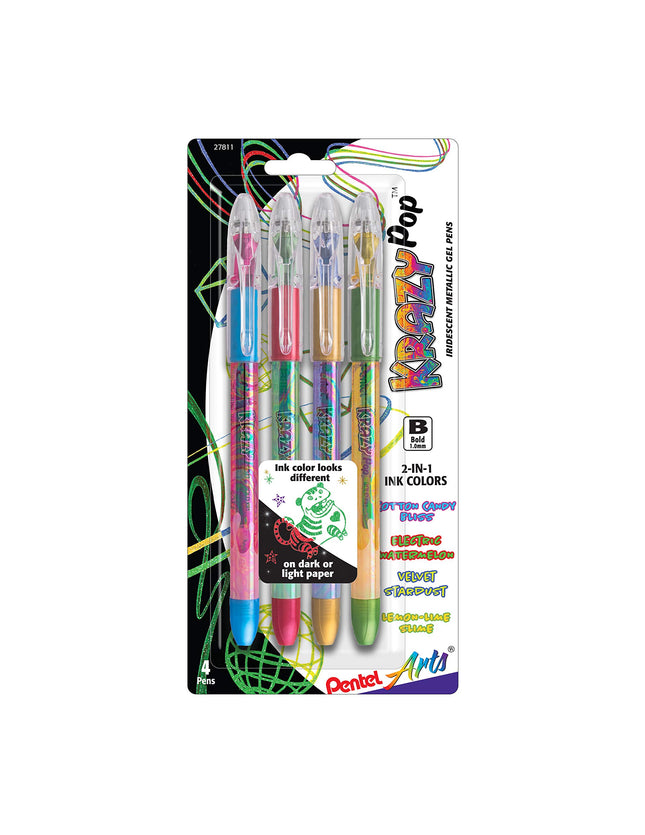 Pentel Arts Krazy Pop Iridescent Gel Pen, (1.0mm) 