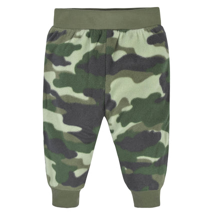 Gerber Baby Boys Pantalones Deportivos de Microfelpa, 4 Paquetes, Camuflaje, Recién Nacido