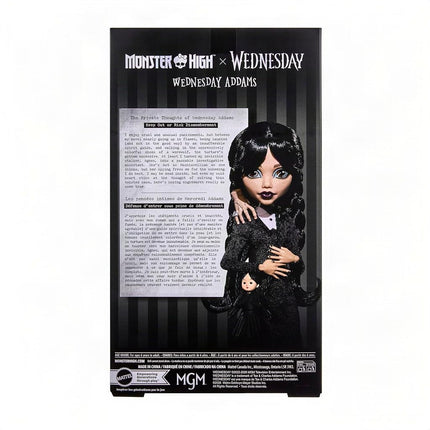 Monster High x Wednesday Addams Doll in Black Dress