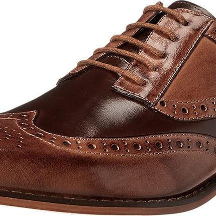 Stacy Adams Men's Tinsley Wingtip Lace-up Oxford, Tan/Brown, 7 CA