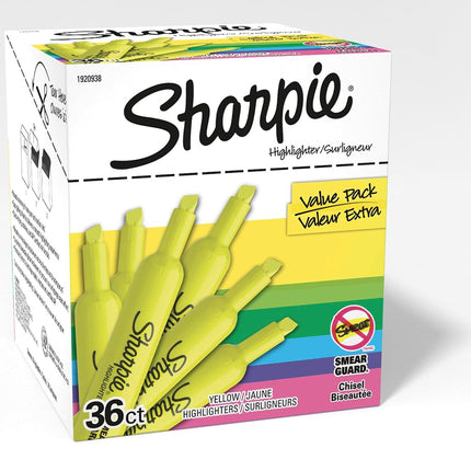 Sharpie Chisel Tip Tank Style Highlighter, Fluorescent Yellow - (1920938)